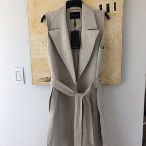 Massimo Tutti natural linen long coat vest